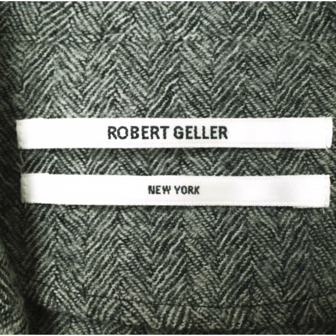 ROBERT GELLER(ロバートゲラー)のROBERT GELLER ロバートゲラー 日本製 ウールヘリンボーン ラウンジコート RG14A-0309 48 グレー チェスターコート アウター【中古】【ROBERT GELLER】 メンズのジャケット/アウター(チェスターコート)の商品写真