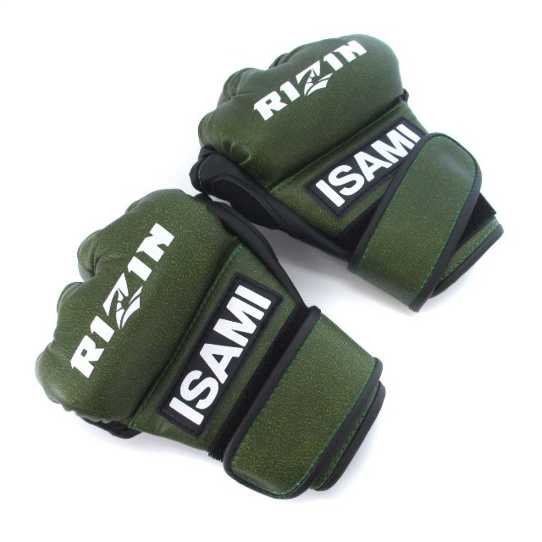 RIZIN ISAMI オープンフィンガー グローブ 総合 日本製 グリーン RIZIN ISAMI オープンフィンガー グローブ 総合 日本製 グリーン