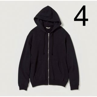 オーラリー(AURALEE)のAURALEE HEAVY BD SWEAT ZIP PARKA BLACK 4(パーカー)