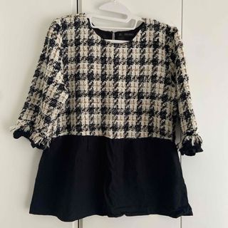 ザラ(ZARA)のZARA ツイードトップス(ニット/セーター)