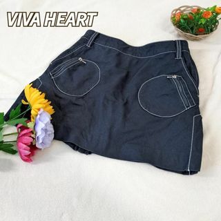 VIVA HEART - 【ビバハート】ゴルフスカート　美品　ネイビー　38 　M　ゴルフウェア