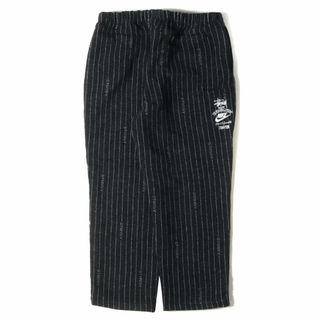 ステューシー(STUSSY)の美品 STUSSY ステューシー パンツ サイズ:XXL 22AW NIKE ナイキ ストライプ ウール イージーパンツ Stripe Wool Pant ブラック 黒 ボトムス ズボン コラボ【メンズ】【中古】(その他)