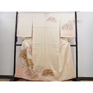 平和屋1■十日町老舗ブランド　吉澤友禅　吾妻徳穂　訪問着　駒刺繍　エ霞橘文　暈し染め　金彩　逸品　ze8104(着物)