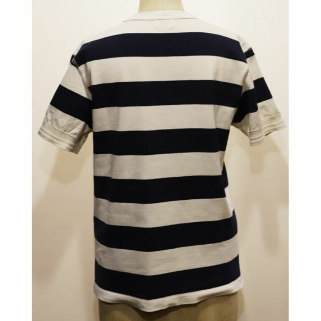 PHERROW'S(フェローズ)のPherrow's　フェローズ　SS/TEE BORDER M  NATURALｘNAVY　汚れあり　PCT-3SB メンズのトップス(Tシャツ/カットソー(半袖/袖なし))の商品写真