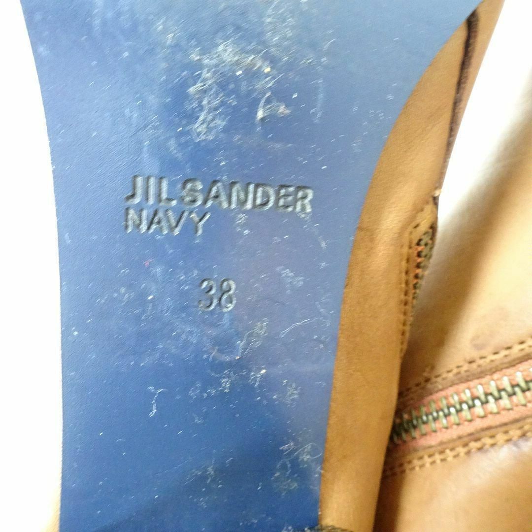JIL SANDER NAVY(ジルサンダーネイビー)のJIL SANDER ジルサンダー ライトブラウン サイドジップ ハーフ ブーツ その他のその他(その他)の商品写真
