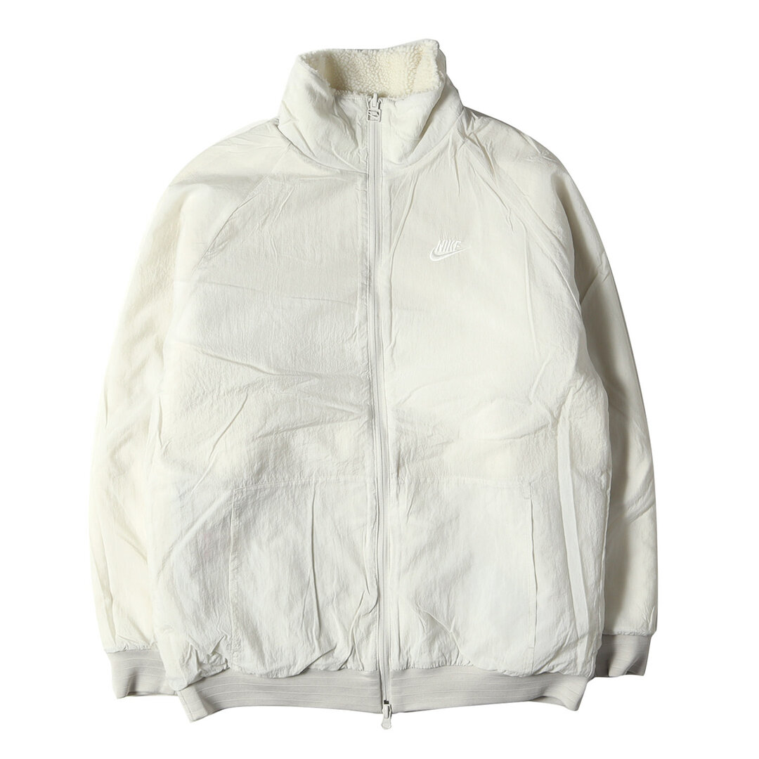 NIKE(ナイキ)のNIKE ナイキ ジャケット サイズ:XL ビッグスウッシュ リバーシブル ボアジャケット REVERSIBLE SWOOSH ZIP JACKET BQ6546-070 アイボリー ホワイト アウター ブルゾン ジャンパー 上着【メンズ】【中古】 メンズのジャケット/アウター(その他)の商品写真