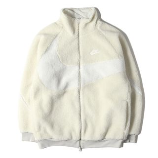 ナイキ(NIKE)のNIKE ナイキ ジャケット サイズ:XL ビッグスウッシュ リバーシブル ボアジャケット REVERSIBLE SWOOSH ZIP JACKET BQ6546-070 アイボリー ホワイト アウター ブルゾン ジャンパー 上着【メンズ】【中古】(その他)