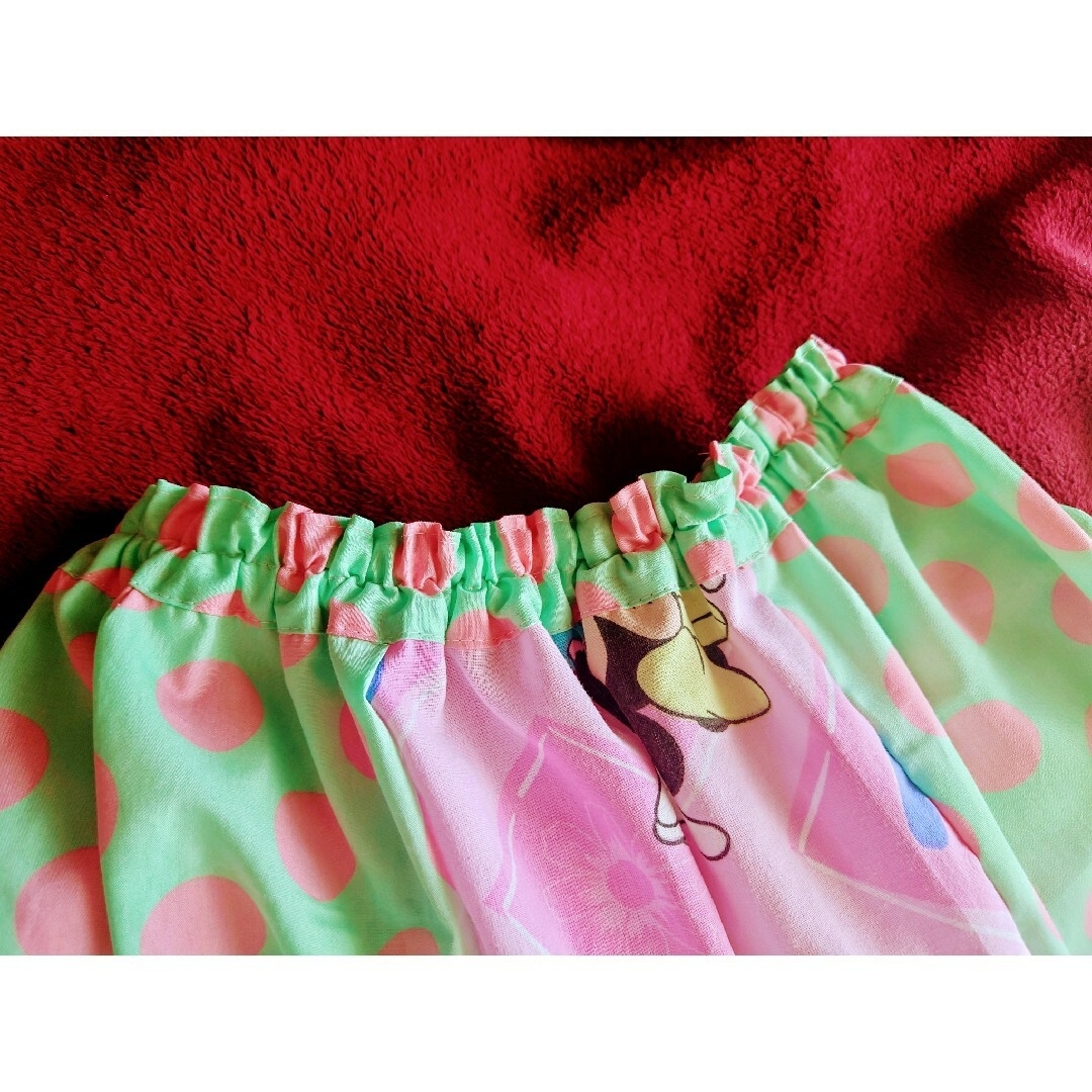 ミニー スカート USEDシーツ リメイク ハンドメイド レディースのスカート(ひざ丈スカート)の商品写真