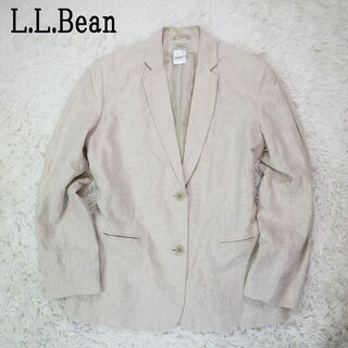 エルエルビーン(L.L.Bean)のエルエルビーン リネン100％テーラードジャケット カジュアル 13 M相当(テーラードジャケット)
