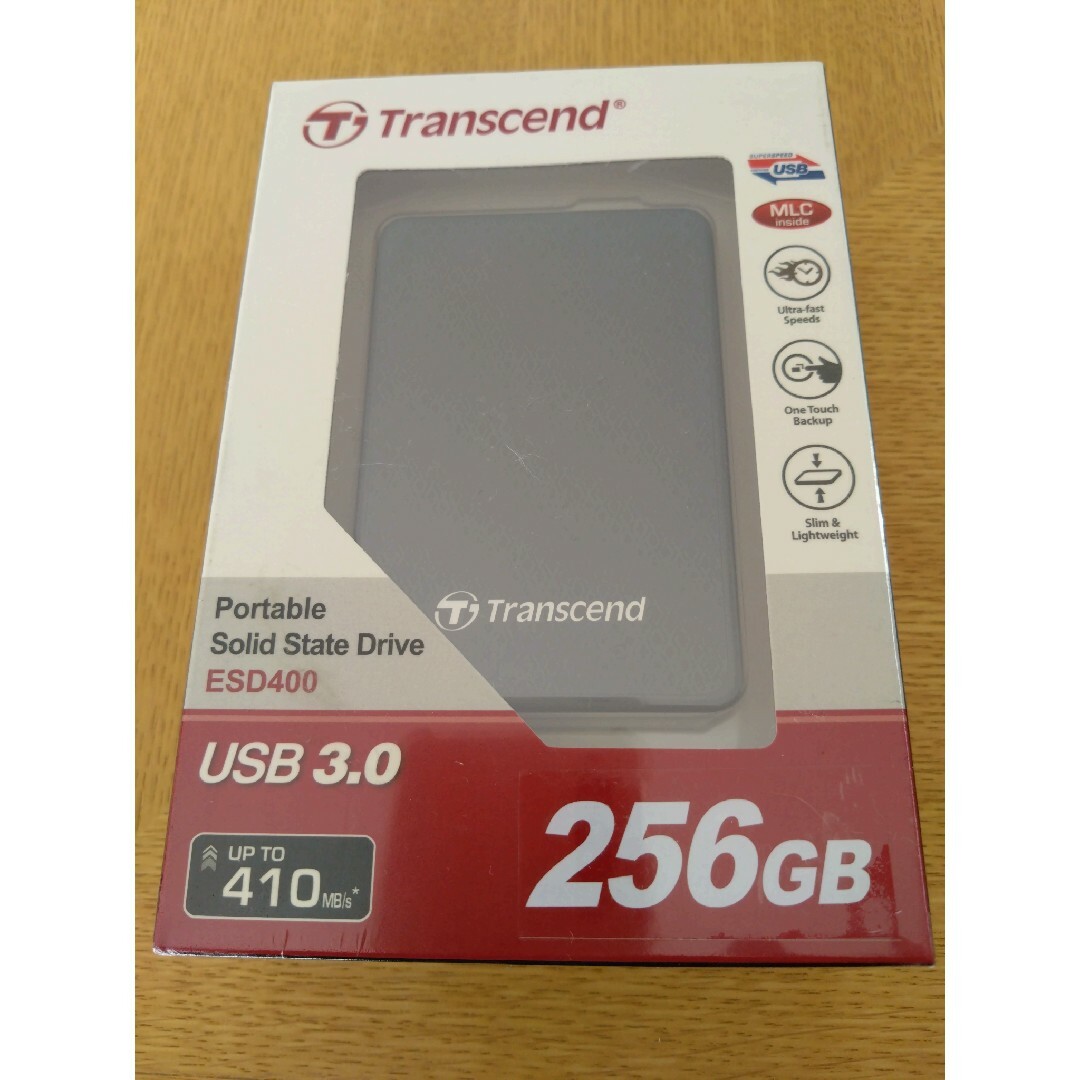 Transcend(トランセンド)のTranscend 外付けSSD  TS256GESD400K スマホ/家電/カメラのPC/タブレット(PC周辺機器)の商品写真