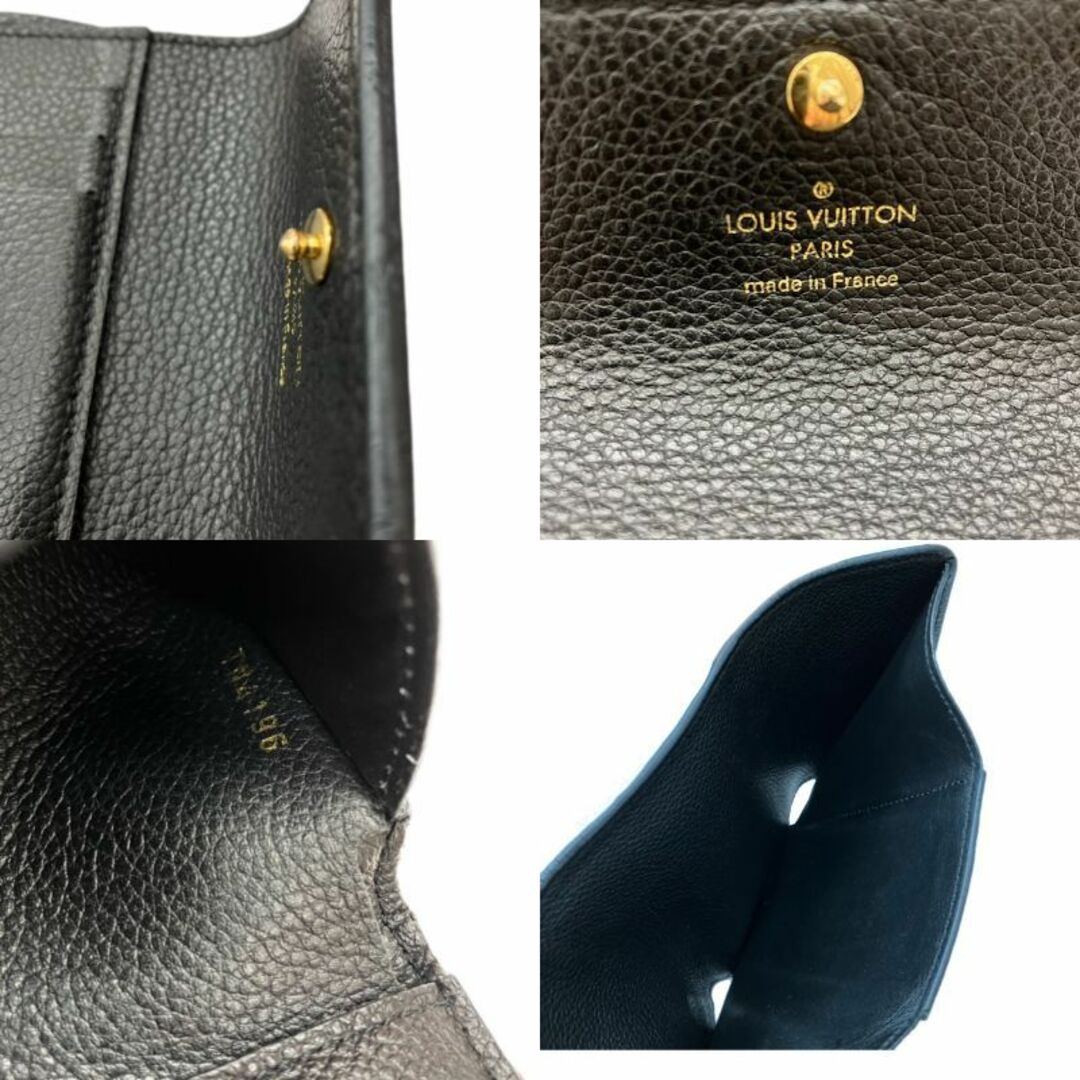 LOUIS VUITTON(ルイヴィトン)のLOUIS VUITTON　ルイヴィトン　ポルトフォイユ・ポンヌフ・コンパクト　M62184　モノグラム・アンプラント　ノワール　黒　三つ折り レディースのファッション小物(財布)の商品写真