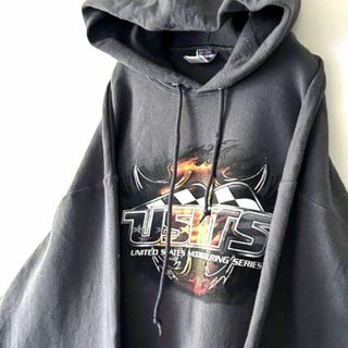 ジャージーズ(JERZEES)のジャージーズ USMTS ツーリングプルオーバーパーカー XLグレー灰色古着(その他)