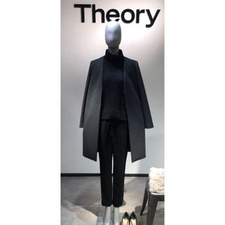 theory - theory ノーカラーコート　ブラック