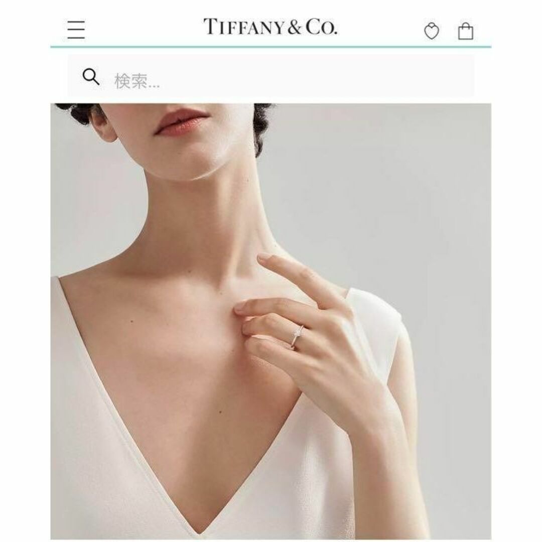 Tiffany & Co.(ティファニー)のティファニー   ハートシェイプダイヤモンドリング　0.45ct　8号　プラチナ レディースのアクセサリー(リング(指輪))の商品写真