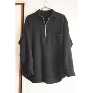 専用 comoli 21ss シルクオープンカラーシャツ navy サイズ2