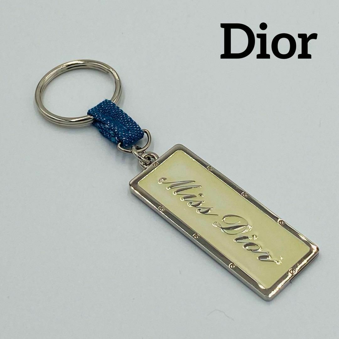 Christian Dior(クリスチャンディオール)の★Dior★キーホルダー MissDior プレート クリームイエロー シルバー レディースのファッション小物(キーホルダー)の商品写真