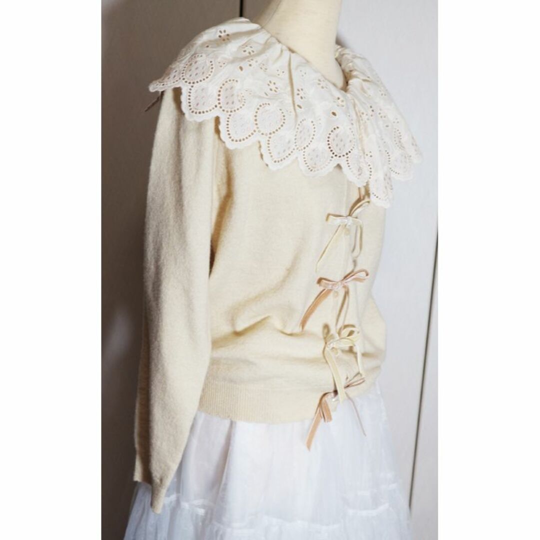 PINK HOUSE(ピンクハウス)の新品♡ピンクハウス♡Rambler Berry Laceティペット付カーディガン レディースのトップス(カーディガン)の商品写真