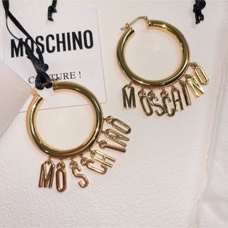 モスキーノ(MOSCHINO)のモスキーノ　MOSCHINO レタリング　フープ　ピアス(ピアス)