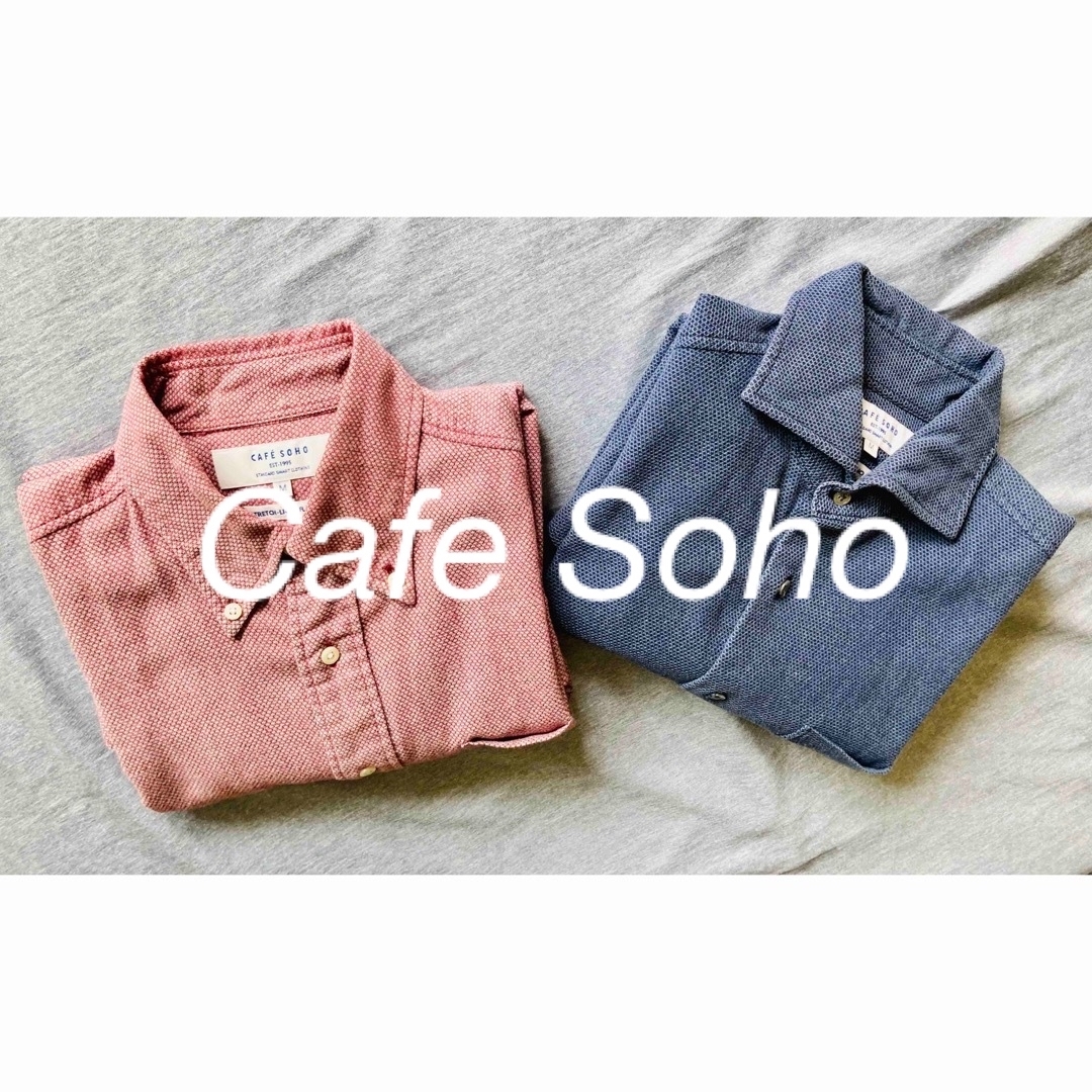 AOKI(アオキ)の【Cafe Soho】Red & Blue カジュアルシャツセット メンズのトップス(シャツ)の商品写真