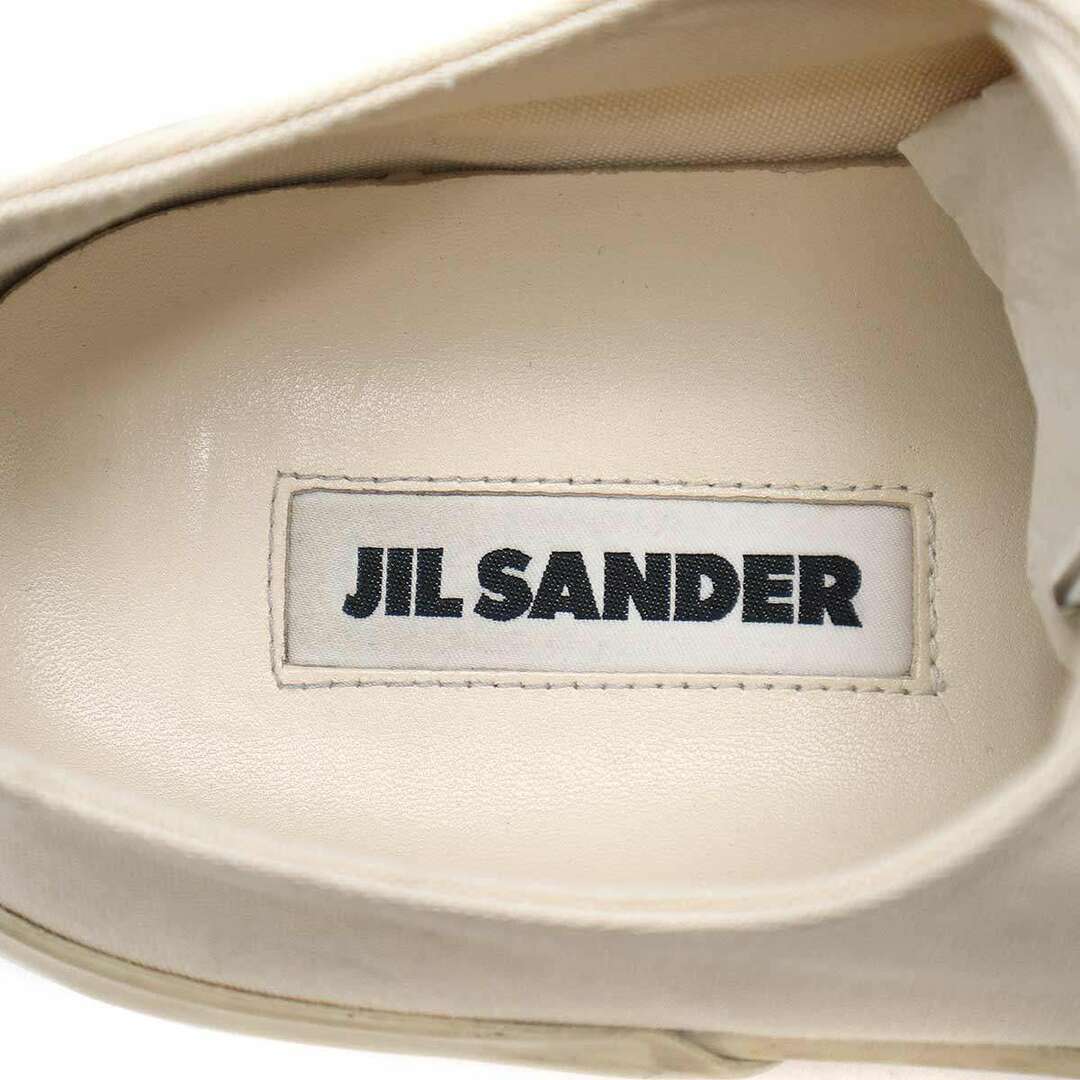 Jil Sander(ジルサンダー)のJIL SANDER ジルサンダー ローカットキャンバスレザースニーカー アイボリー系 39 レディースの靴/シューズ(スニーカー)の商品写真