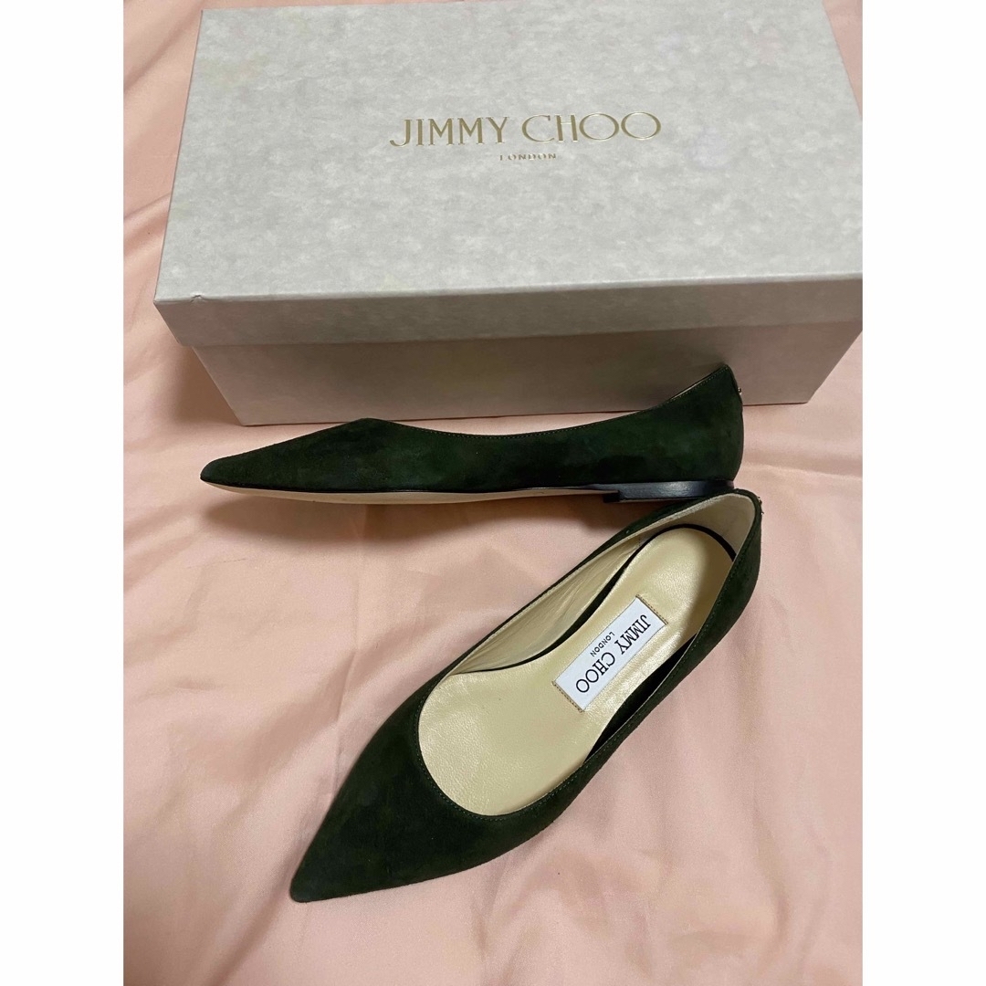 JIMMY CHOO(ジミーチュウ)の新品　ジミーチュウ　ローヒール　ペタンコ靴　フラットシューズ　34,5    レディースの靴/シューズ(バレエシューズ)の商品写真