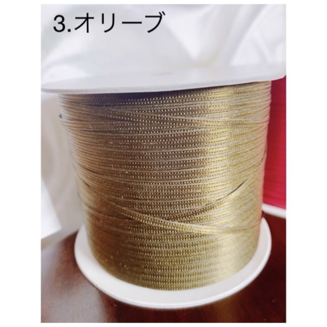 日本製⋈﻿両面サテンリボン--切り売り-- ハンドメイドの素材/材料(各種パーツ)の商品写真