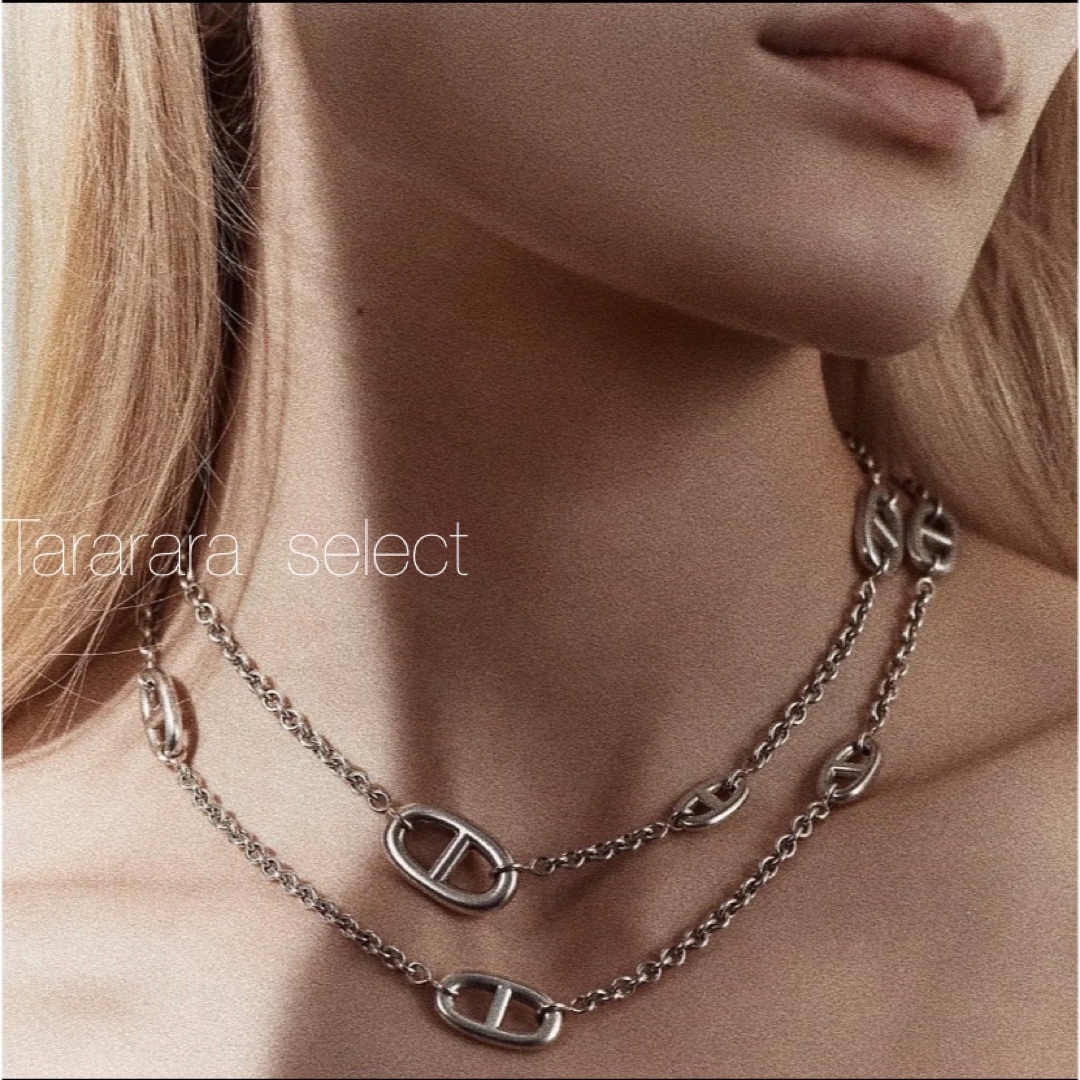 ●stainless アンカーnecklace S●金属アレルギー対応 レディースのアクセサリー(ネックレス)の商品写真