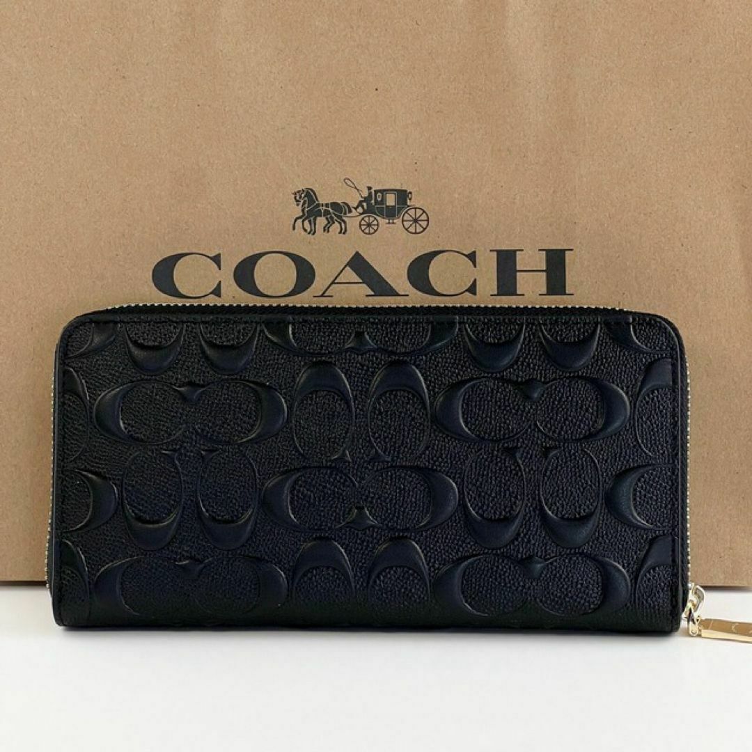 新品 コーチ COACH 長財布 FC3547 ホース キャリッジ ドット 革 レディースのファッション小物(財布)の商品写真