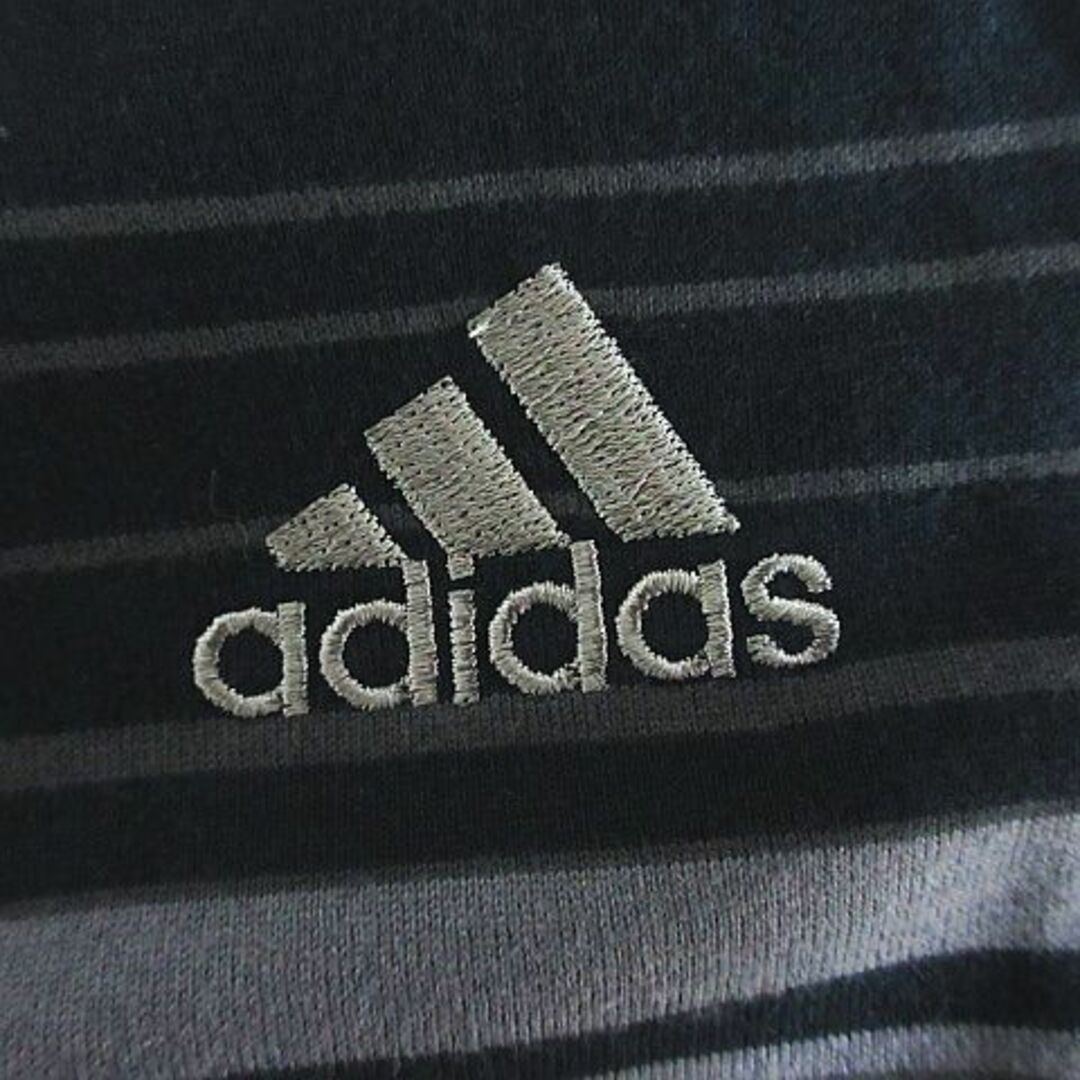 adidas(アディダス)のアディダス ポロシャツ 半袖 ボーダー ロゴ コットン XO ネイビー ※EKM メンズのトップス(ポロシャツ)の商品写真