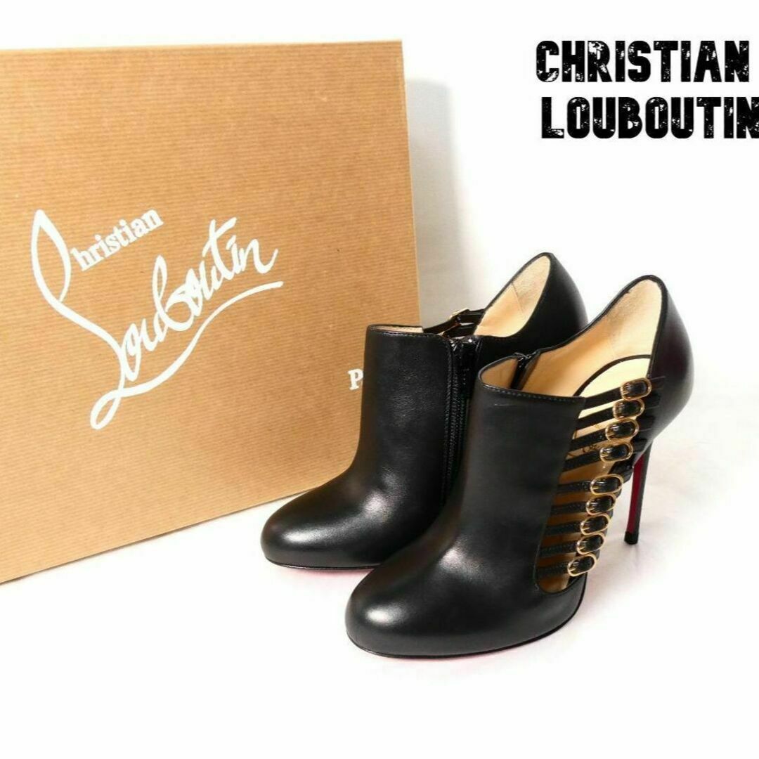 Christian Louboutin(クリスチャンルブタン)の未使用 クリスチャンルブタン SAFETY100 レザー ピンヒール ブーティ レディースの靴/シューズ(ブーティ)の商品写真