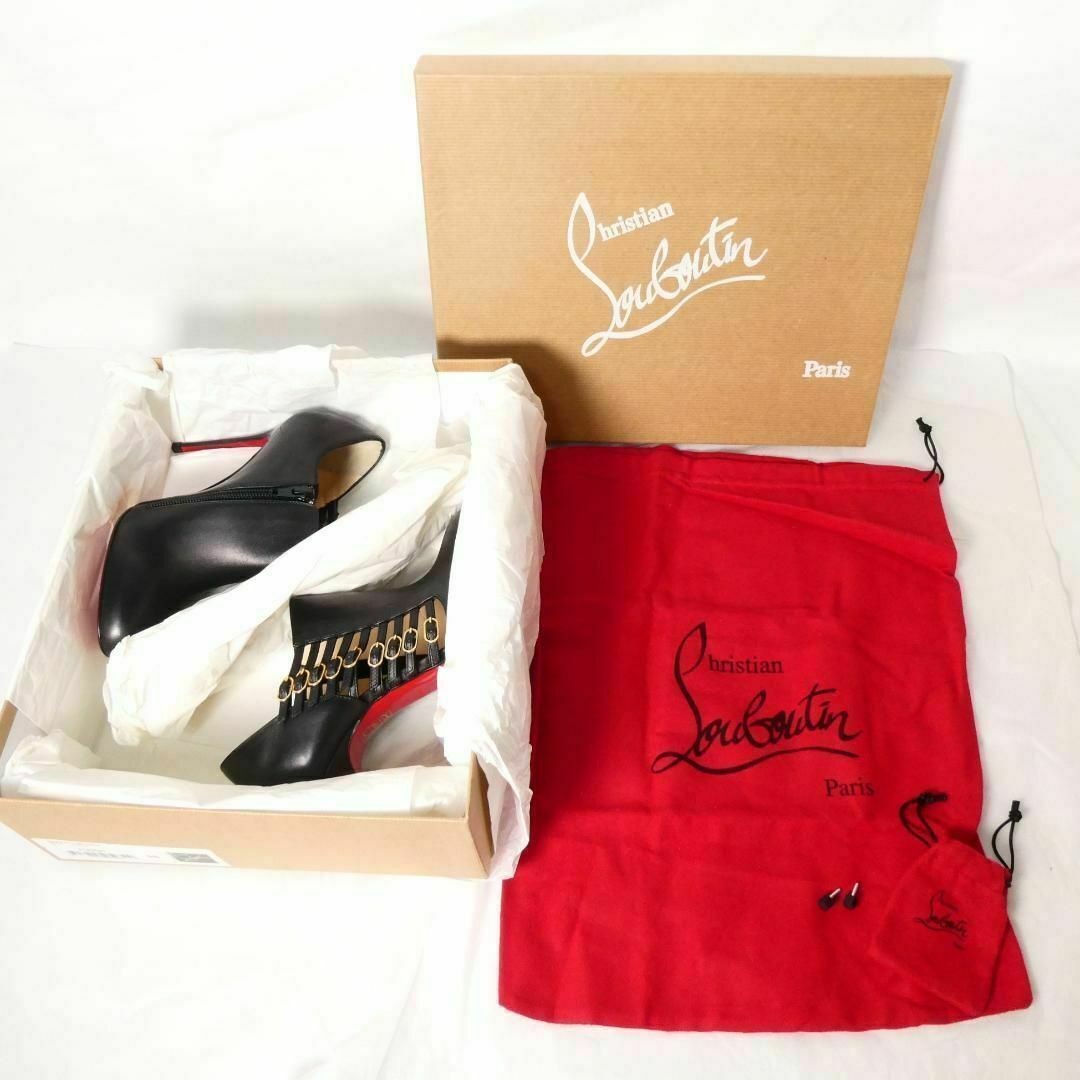 Christian Louboutin(クリスチャンルブタン)の未使用 クリスチャンルブタン SAFETY100 レザー ピンヒール ブーティ レディースの靴/シューズ(ブーティ)の商品写真