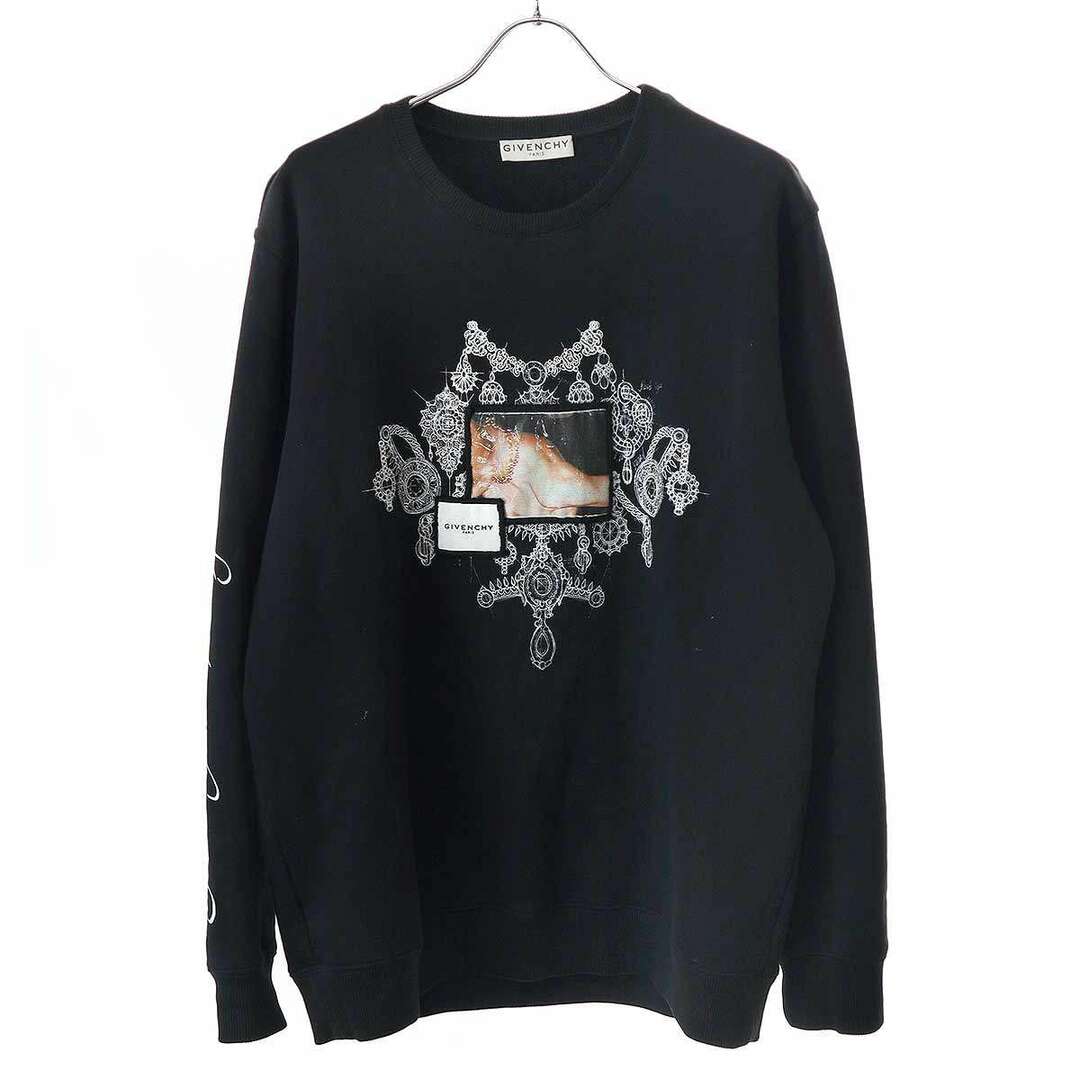 GIVENCHY(ジバンシィ)のGIVENCHY ジバンシィ グラフィックプリントパッチ スウェットトレーナー ブラック M BMJ08Q30AF メンズのトップス(スウェット)の商品写真