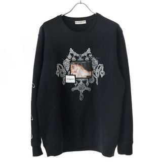 ジバンシィ(GIVENCHY)のGIVENCHY ジバンシィ グラフィックプリントパッチ スウェットトレーナー ブラック M BMJ08Q30AF(スウェット)