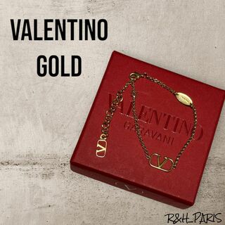 ヴァレンティノ(VALENTINO)のVALENTINO ヴァレンティノ Vロゴ ブレスレット ゴールド 新品未使用(ブレスレット/バングル)