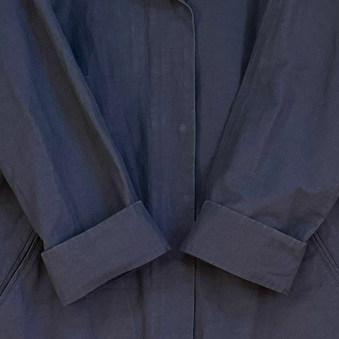 UNTITLED(アンタイトル)のアンタイトル フーディーロングコート ネイビー サイズ２イタリア製生地使用 レディースのジャケット/アウター(ロングコート)の商品写真