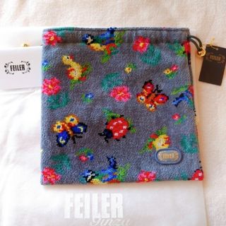 フェイラー(FEILER)の【レア】フェイラー　巾着　ポーチ　ハイジ　グレー　（小）(ポーチ)