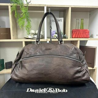 ダニエルアンドボブ(Daniel & Bob)の美品 Daniel＆Bob  リザード型押し ボストンバッグ 大容量(ボストンバッグ)