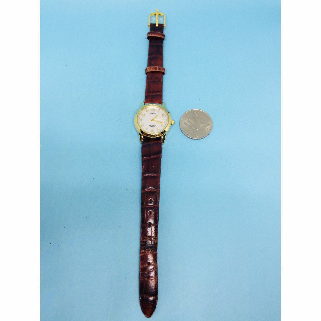 TIMEX(タイメックス)のE03）USA(*'▽')TIMEXディト電池交換シェル文字盤ゴールドレディス レディースのファッション小物(腕時計)の商品写真