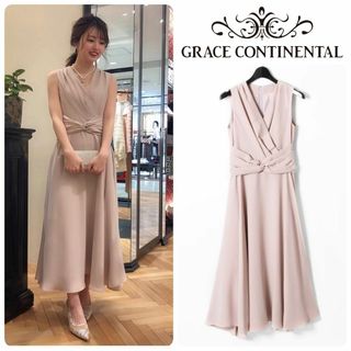 グレースコンチネンタル(GRACE CONTINENTAL)の定価36300 新品 グレースコンチネンタル 定番 カシュクールドレス 36/S(ロングワンピース/マキシワンピース)