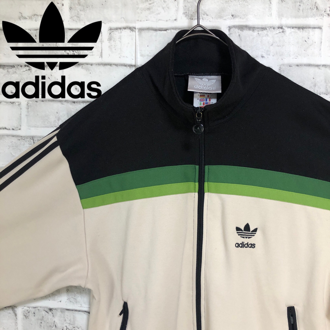 Originals（adidas）(オリジナルス)の希少XL⭐️80s adidasトラックジャケット 刺繍vintage ベージュ メンズのトップス(ジャージ)の商品写真