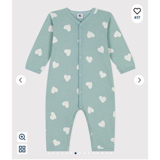 プチバトー(PETIT BATEAU)のプチバトープリント足なしロンパース(ロンパース)