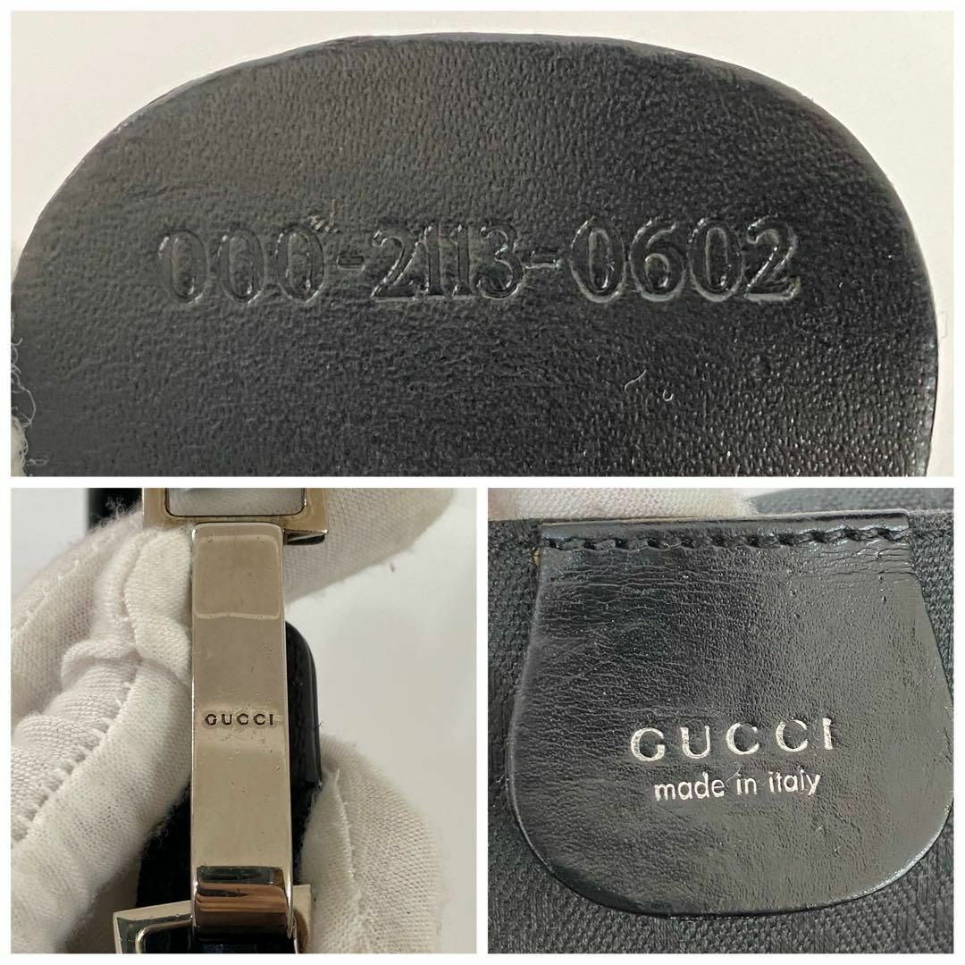 Gucci(グッチ)のグッチ GUCCI ハンドバッグ レザー ナイロン ブラック 黒 レディースのバッグ(トートバッグ)の商品写真