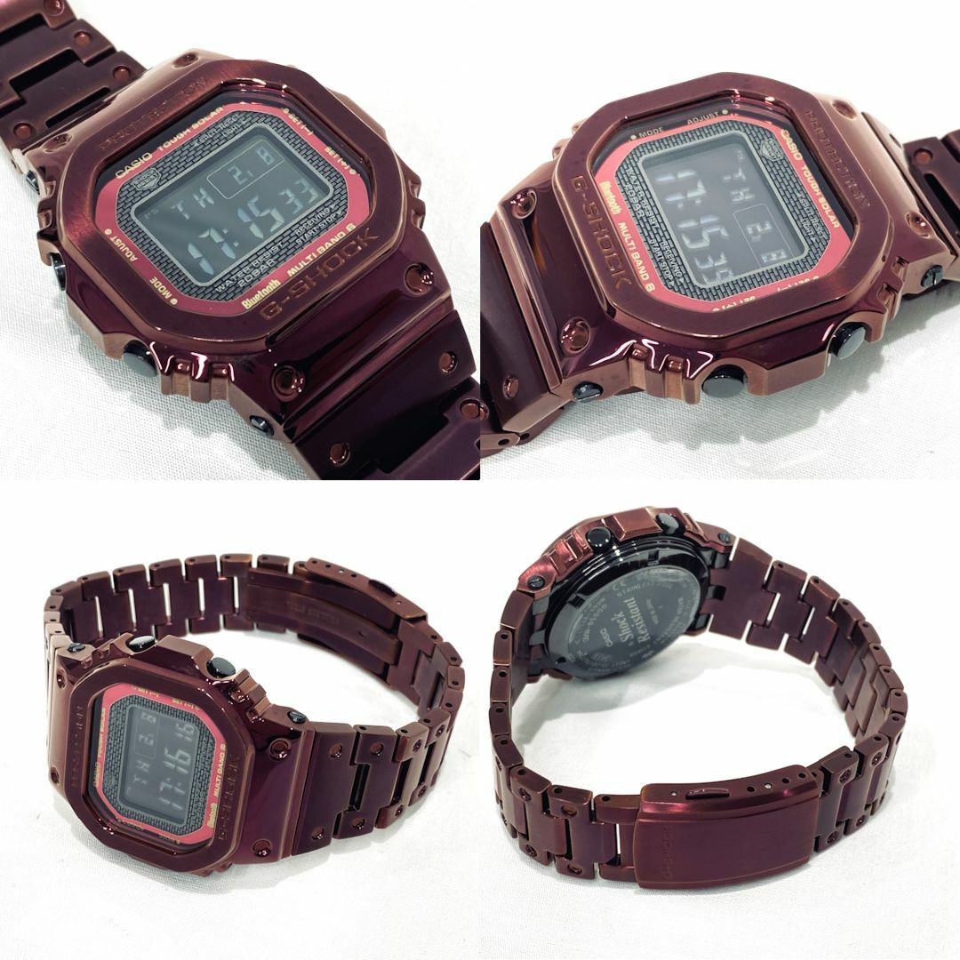 CASIO(カシオ)のカシオ G-SHOCK フルメタル GMW-B5000RD-4JF ボルドーカラー レッド Buletooth モバイルリンク ソーラー電波時計 メンズの時計(腕時計(デジタル))の商品写真