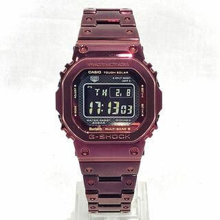 カシオ(CASIO)のカシオ G-SHOCK フルメタル GMW-B5000RD-4JF ボルドーカラー レッド Buletooth モバイルリンク ソーラー電波時計(腕時計(デジタル))