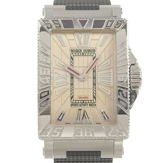 ロジェデュブイ(ROGER DUBUIS)の【ROGER DUBUIS】ロジェ・デュブイ シーモア シャンパン 世界限定888本  MS34 21 9 12.53 ステンレススチール×ラバー シルバー 自動巻き アナログ表示 メンズ シャンパンゴールド文字盤 腕時計(腕時計(アナログ))