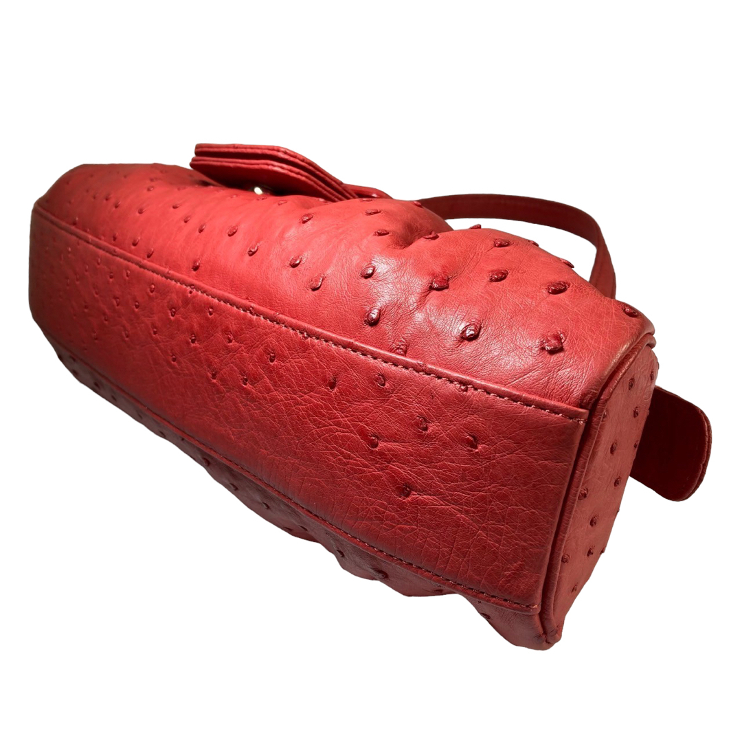 OSTRICH(オーストリッチ)の極美品⭐️JRA認定正規品保証　本革　オーストリッチ　手提げ　ショルダーバッグ レディースのバッグ(ショルダーバッグ)の商品写真