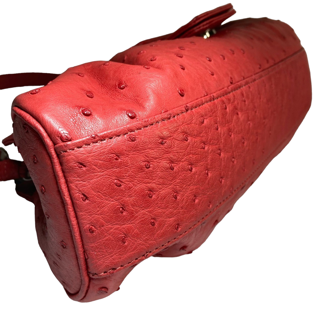 OSTRICH(オーストリッチ)の極美品⭐️JRA認定正規品保証　本革　オーストリッチ　手提げ　ショルダーバッグ レディースのバッグ(ショルダーバッグ)の商品写真