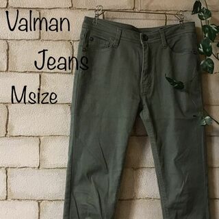 ◆Valman Jeans◆ストレッチスリムパンツ M カーキ　AB-243(デニム/ジーンズ)