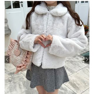 em. エムドット Eco Fur Coat エコファーコート ブラックの通販 by ら