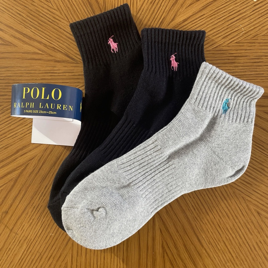 POLO RALPH LAUREN(ポロラルフローレン)の新品★ポロラルフローレン  レディース　ショートソックス　3足セット レディースのレッグウェア(ソックス)の商品写真